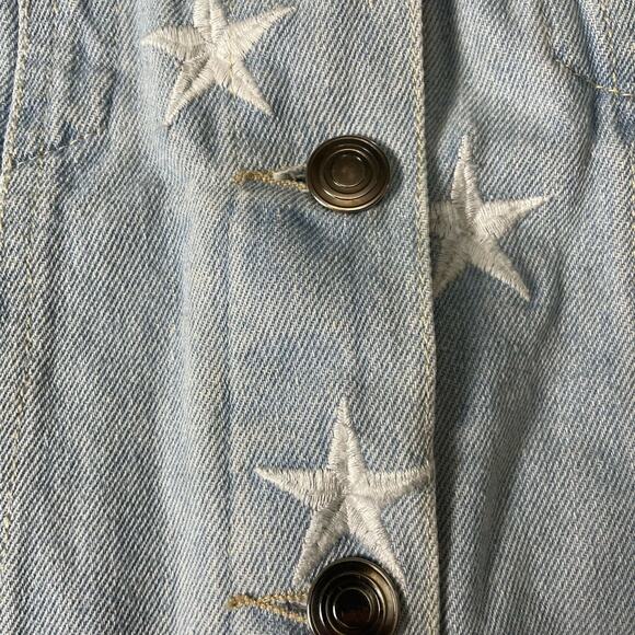 Sans Souci Star‎ embroidered Denim Jacket Size L - Picture 10 of 10